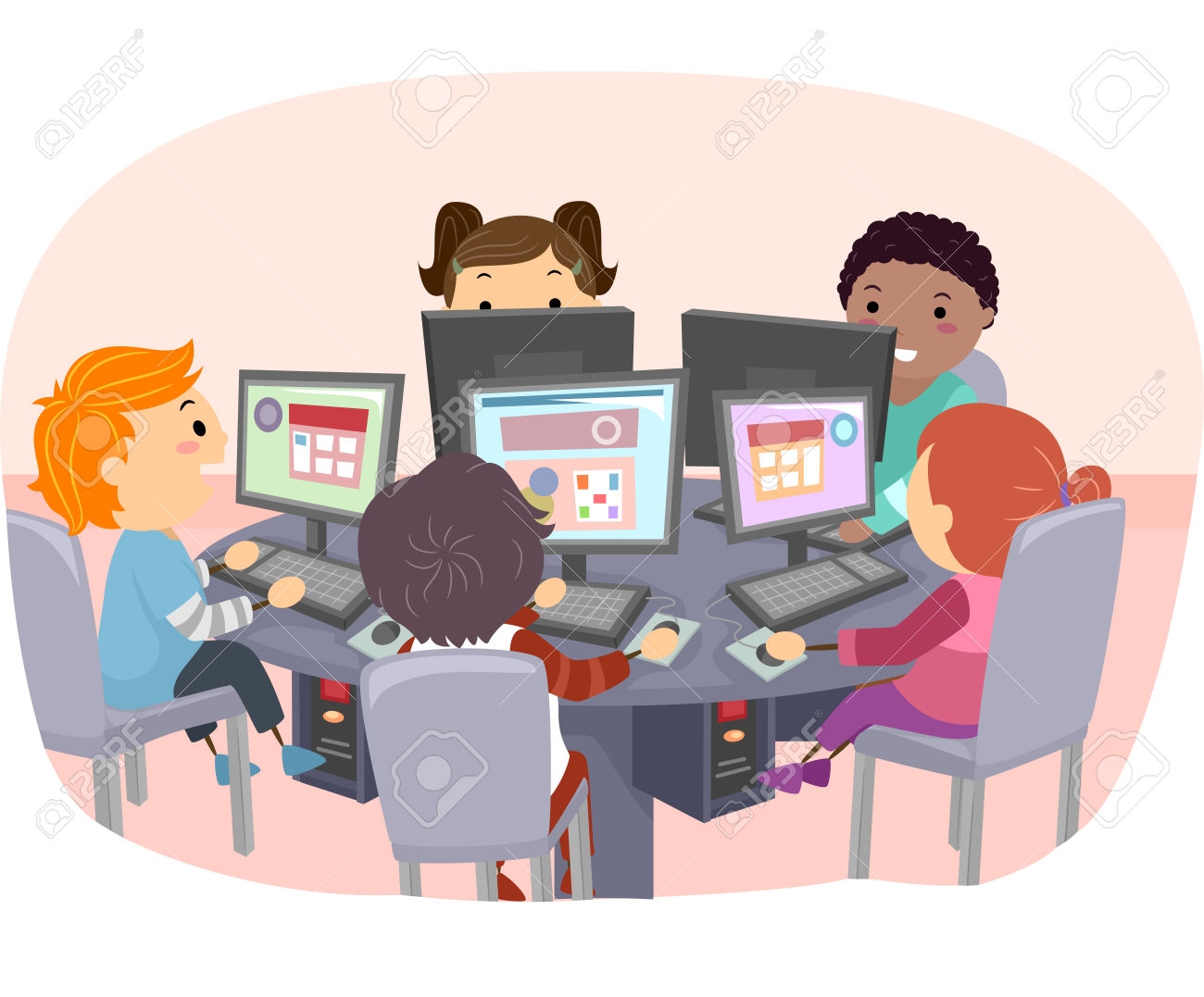 Computer Lab Animated Clipart