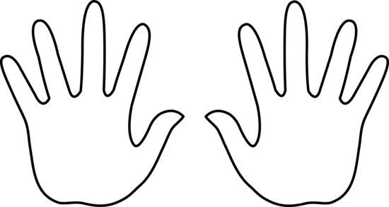 Two Hands Clipart Black And W