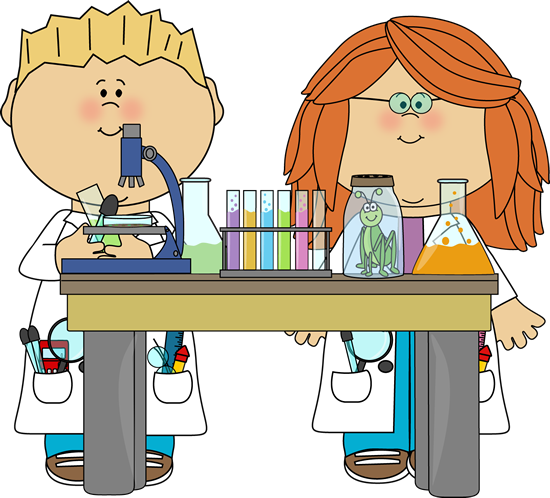 Kids in Science Class - Science Images Clip Art