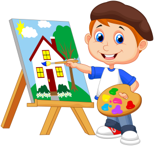 kids painting clipart