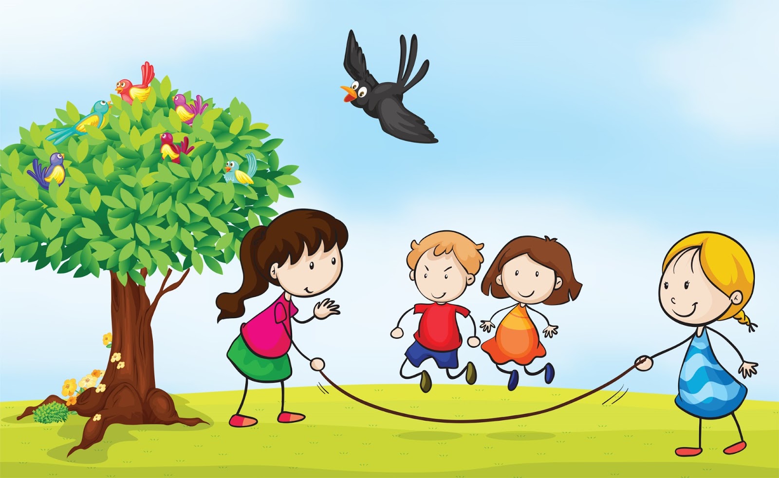 children playing clipart blac
