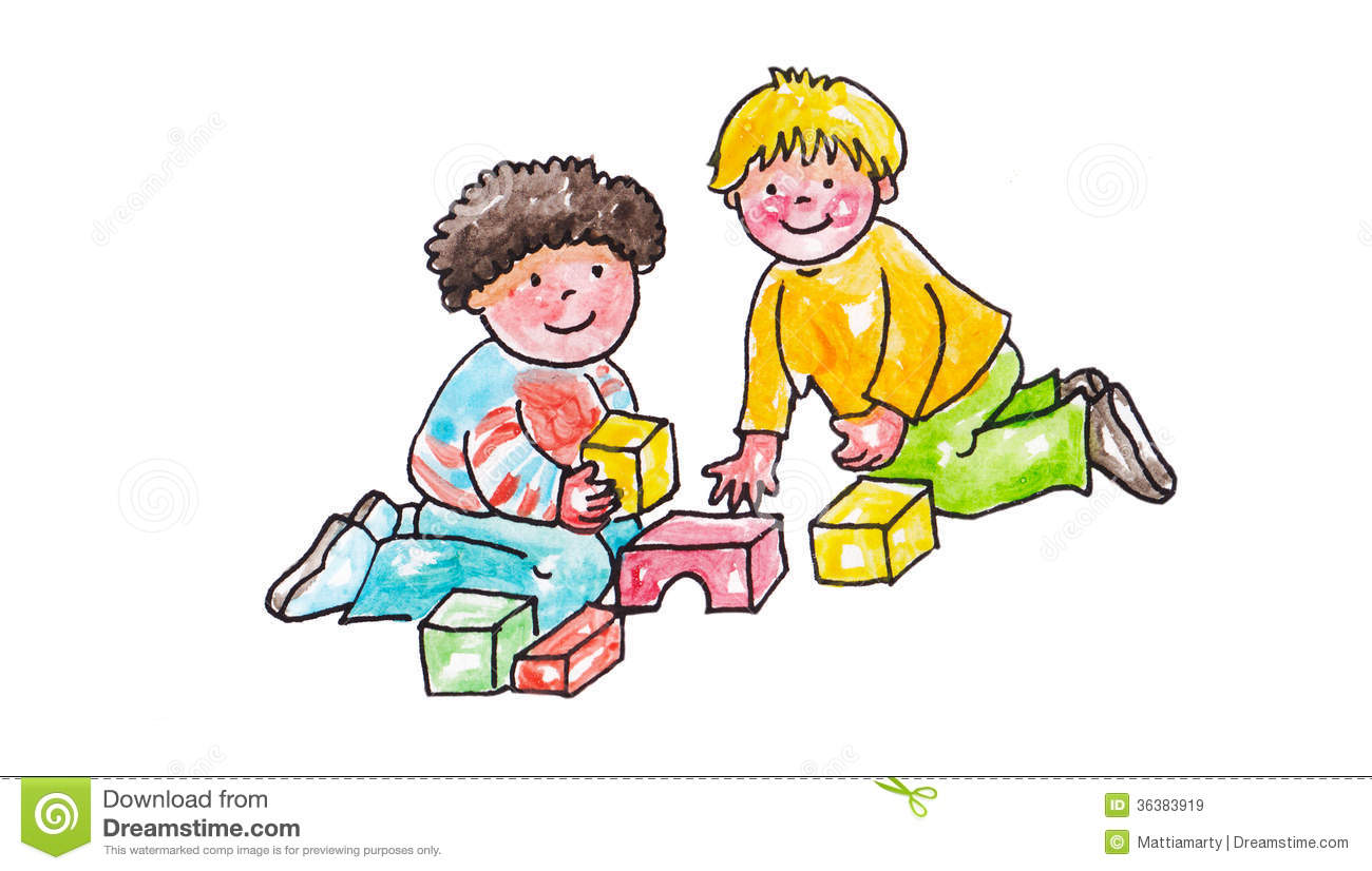Kids Playing With Toys Clipar - Share Clipart