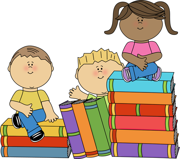 Kids Sitting On Books Clip Ar - Book Images Clip Art