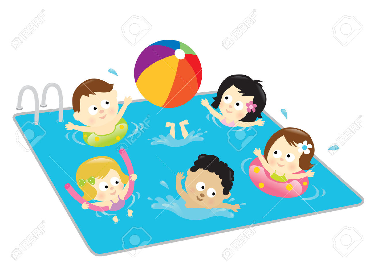 Kids Swimming Clipart Free