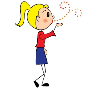 Blowing A Kiss Clipart Image: - Kiss Clipart