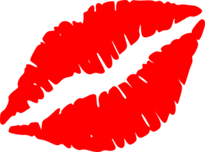 Black Kissing Lips Clip Art C