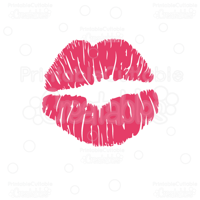Lipstick Mark Kiss Free SVG Cutting File u0026 Clipart