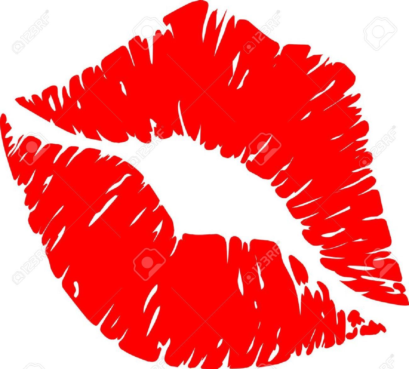 Red lips kiss clipart - ClipartFest
