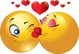Kissing Couple Smiley Emotico - Kiss Smiley Clipart