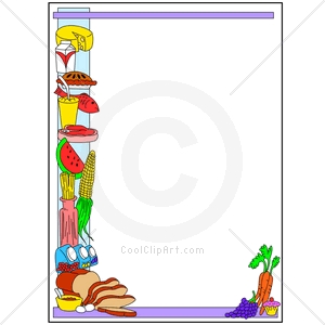 Food Themed A4 Page Borders S
