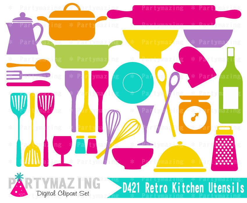 Kitchen Clipart, Kitchen . - Cooking Utensils Clipart