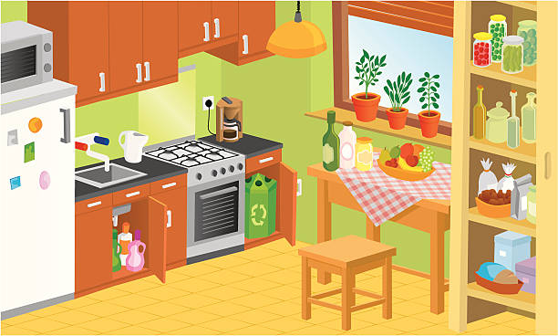 Kitchen Vector Art Illustration