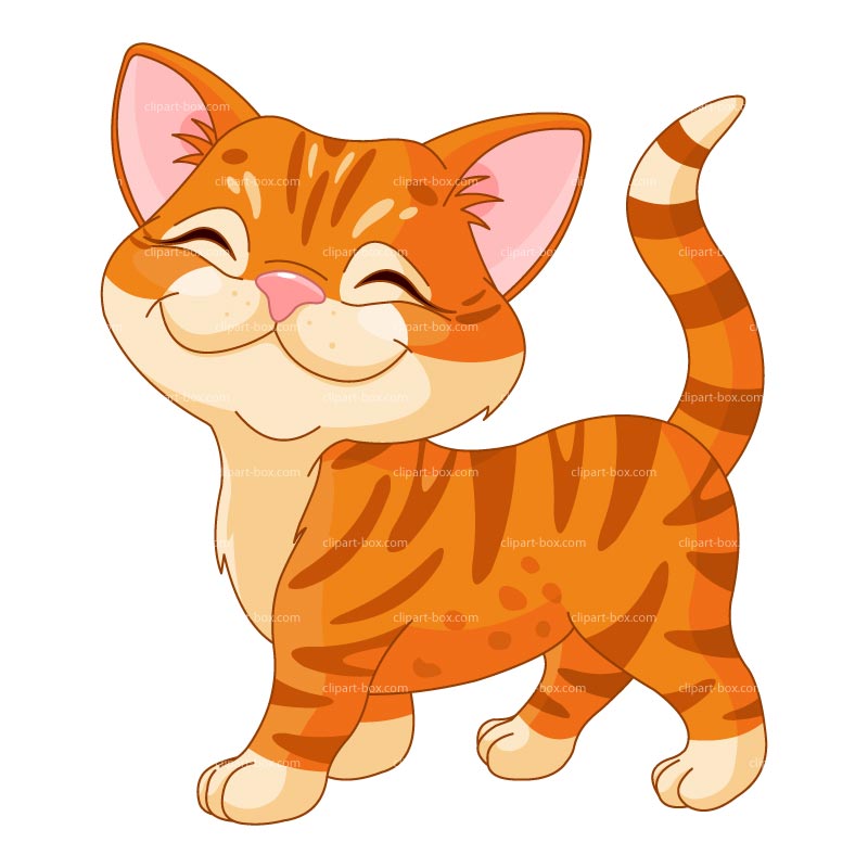 Cute Cat Line Art - Free Clip