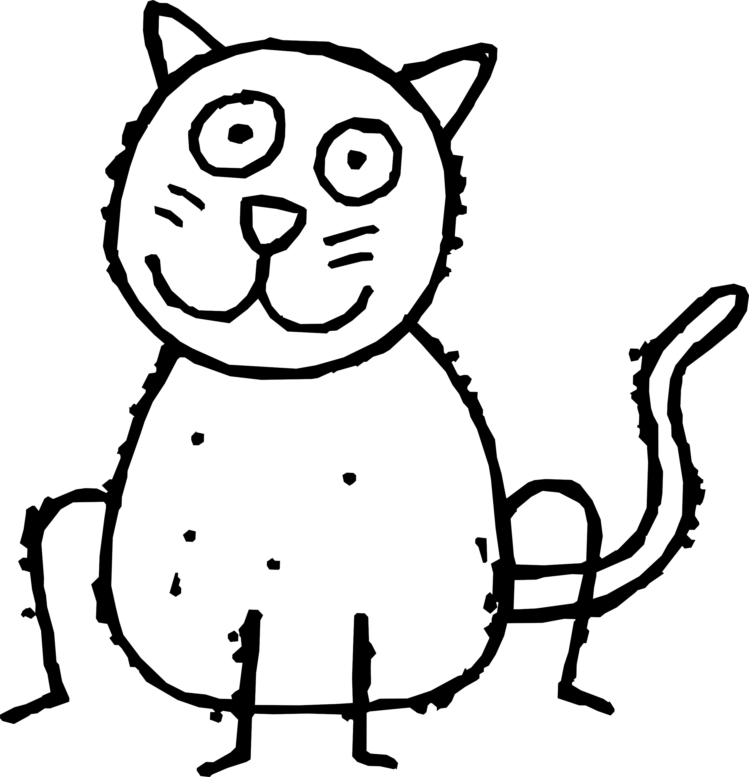 Kitten Clipart Black And Whit - Cat Black And White Clipart
