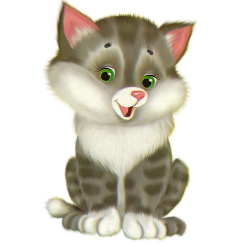 Cute Kitten Cartoon Free Clipart