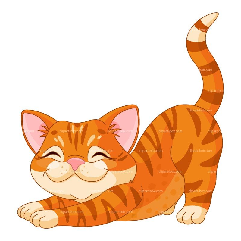 Simple Cat Drawing, Cat Clipart, Vector Clipart, Vector Free, Happy Kitten,