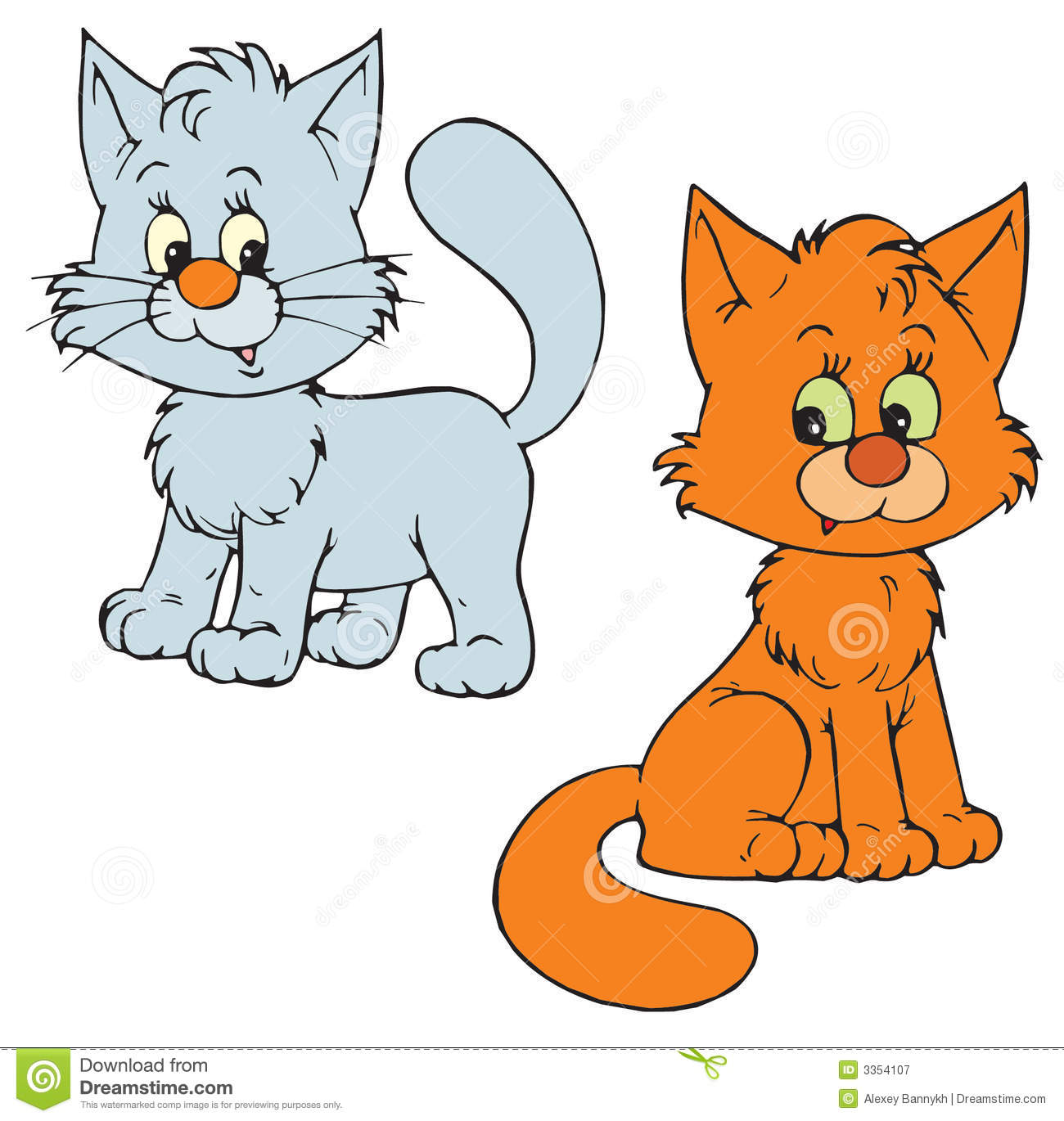Kittens (vector clip-art) Royalty Free Stock Photography