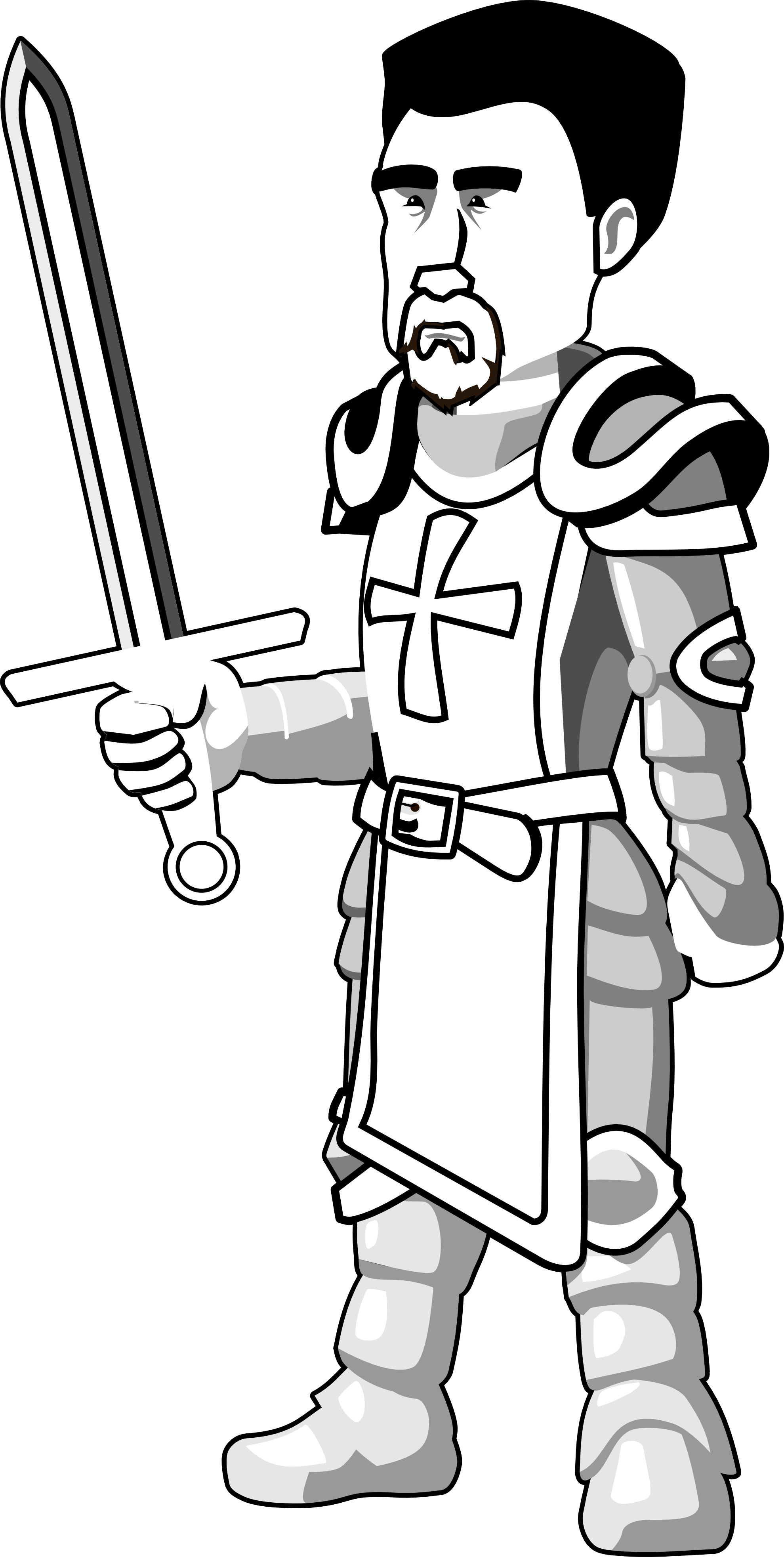 knight clipart black and whit - Clipart Knight