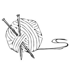 Knitting ball by nicubunu - k - Crochet Clip Art