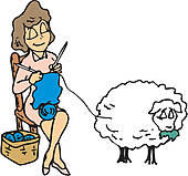 knitting needle; hand knitting; woman knitting ...