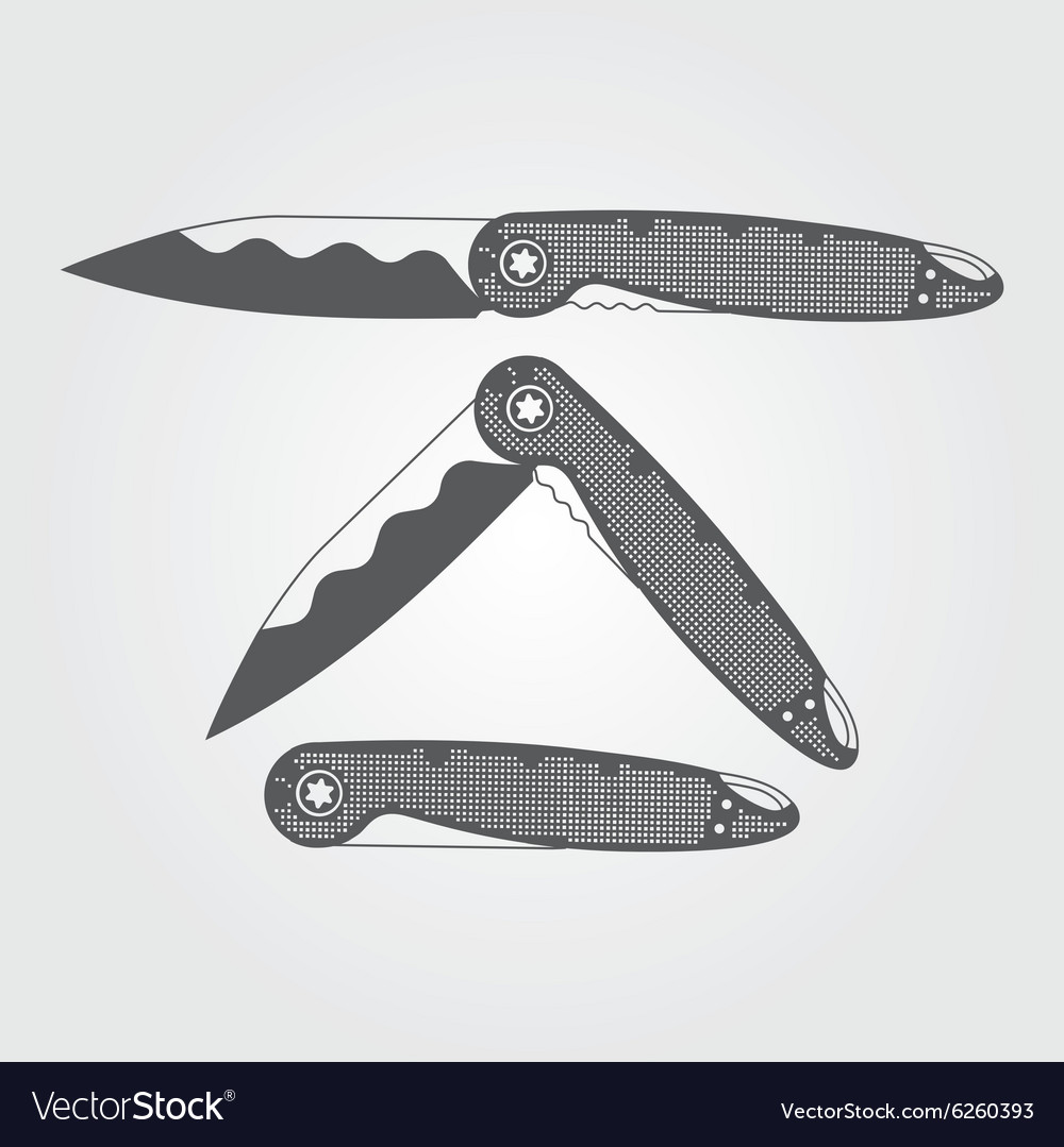 Clipart - Folding pocket knives vector image