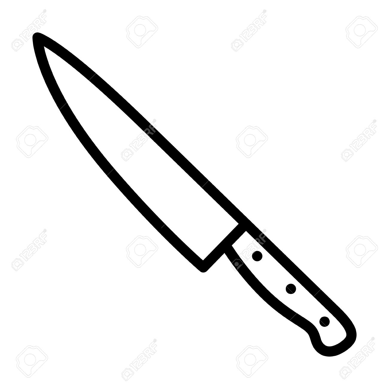 Clipart Of Knife Khife Kitchen Pencil And In Color