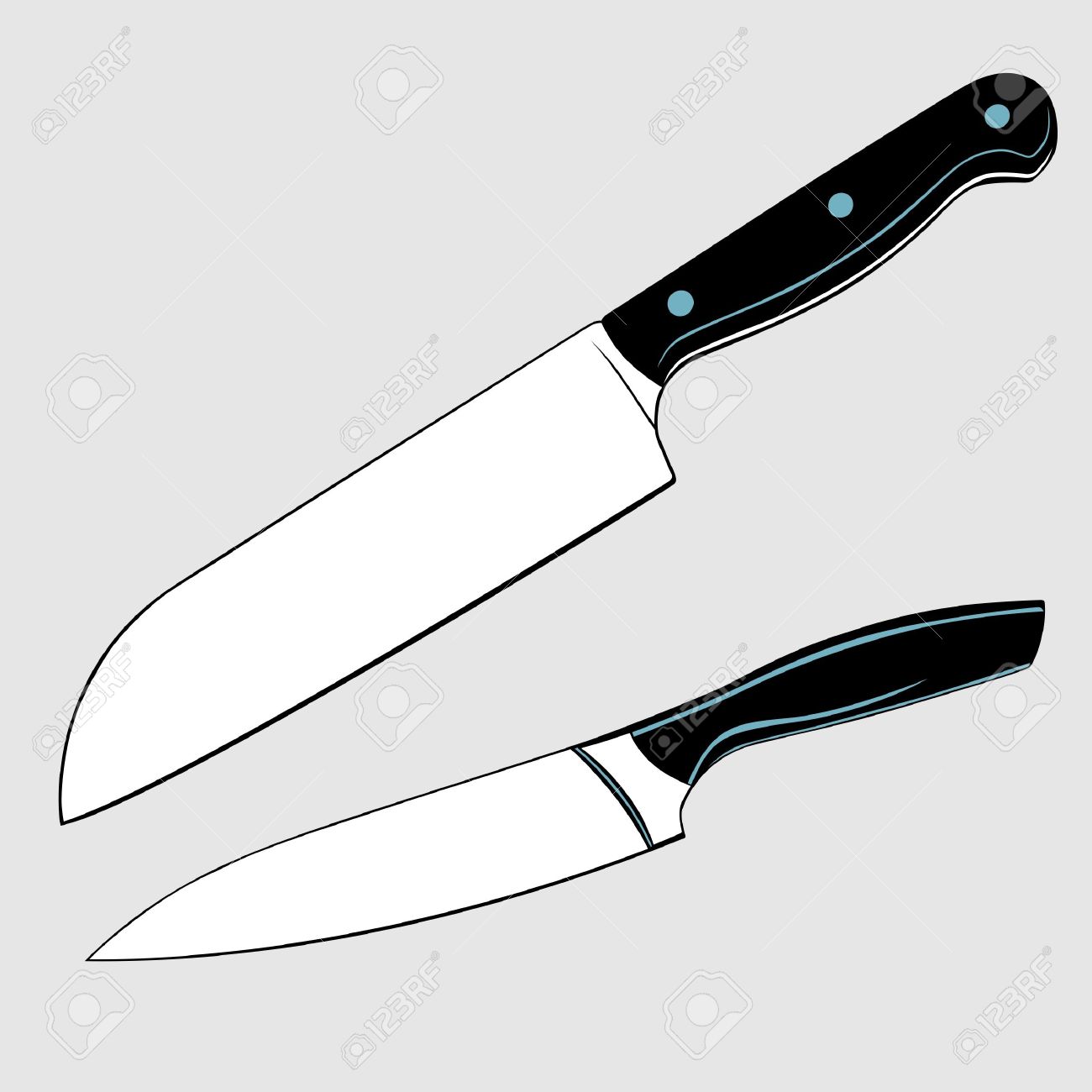 Clipart Of Knife Kitchen Pencil And In Color