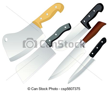 different cooks kitchen knives - csp5607375