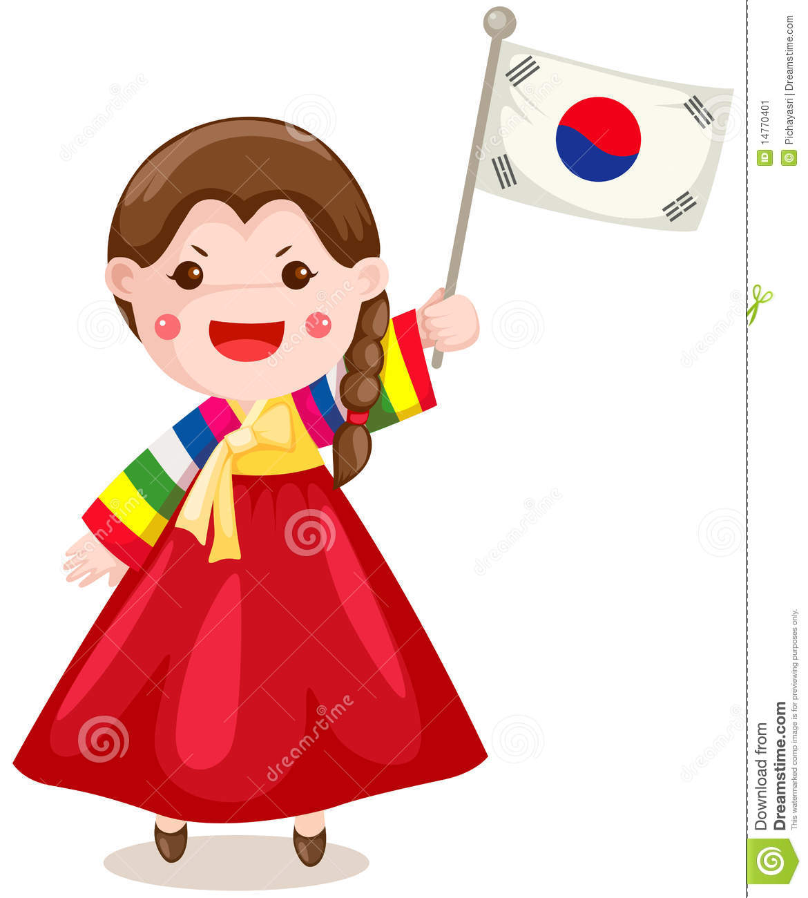 South Korea Clip Art, Hanbok 