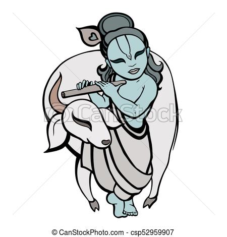 Hindu God Krishna. - csp52959907