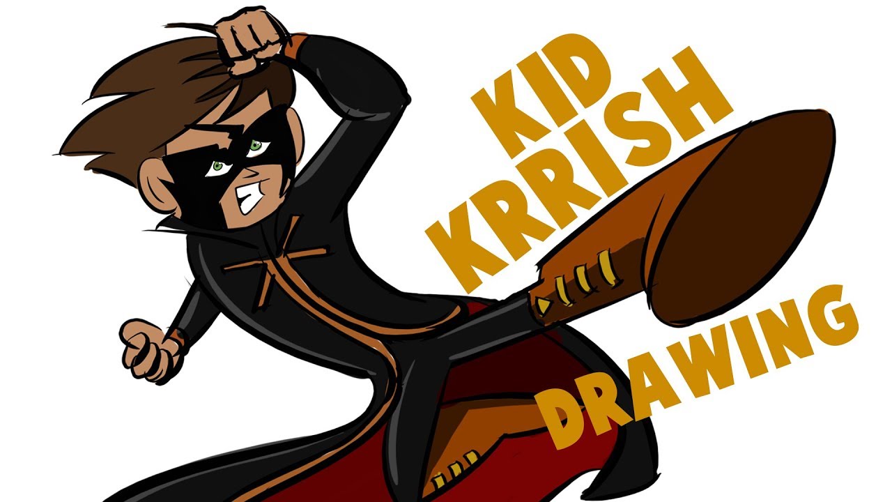 How To Draw Kid Krrish | Drawing And Coloring Kid Krrish In KRITA |