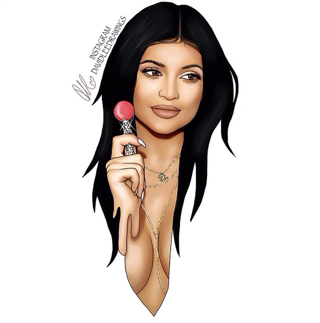 Digital drawing of Kylie Jenn - Kylie Jenner Clipart