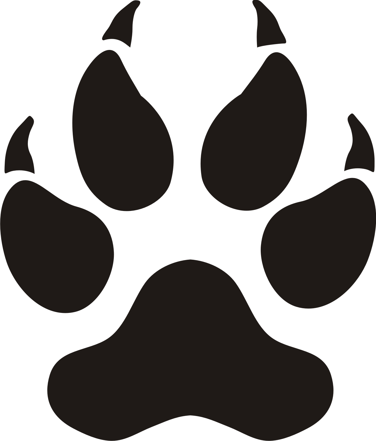 Wolf Paw Print Vector Free Cl