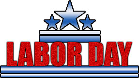 Labor Day blue and red - Clipart Labor Day
