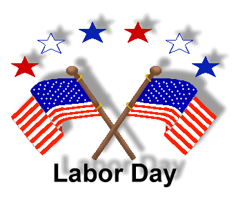 Labor Day Clip Art Usa Flags  - Clipart Labor Day
