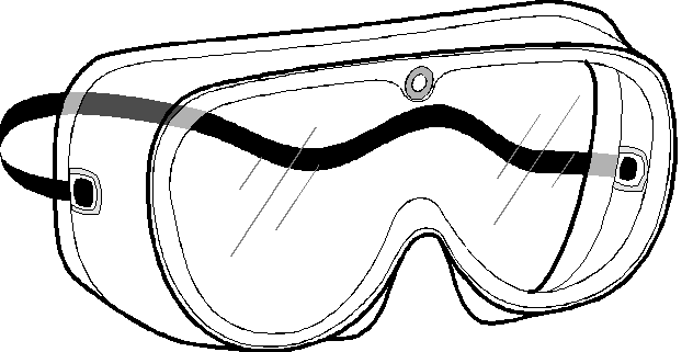 Grey Safety Goggles Clipart