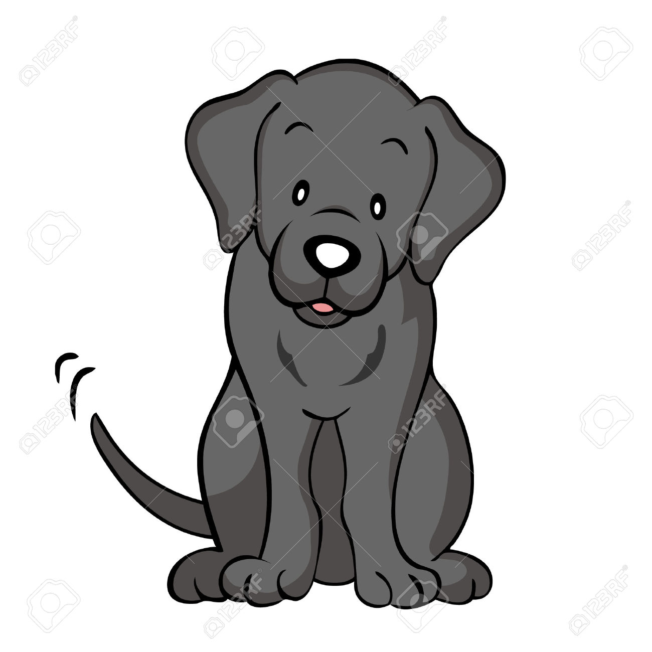 labrador retriever: Black lab - Labrador Retriever Clip Art