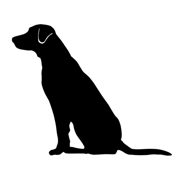 Dog at play Silhouette Clip A