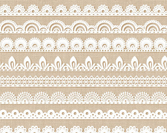 Lace border clip art: u0026quot;LACE BORDERSu0026quot; clipart pack with digital lace border images for scrapbooking, card making, invites