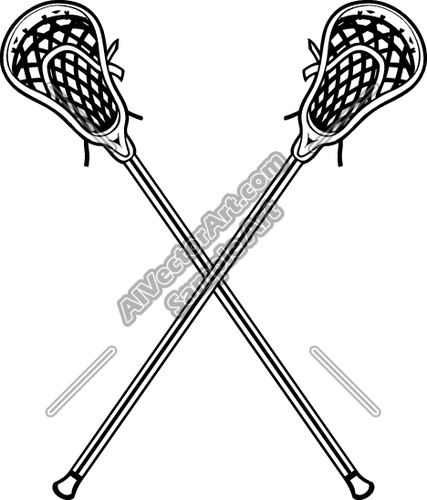 Cartoon lacrosse sticks clipa