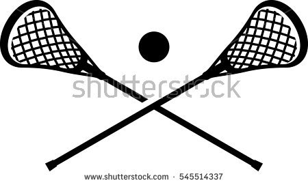 Lacrosse sticks and ball symb - Lacrosse Clipart