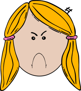 Angry woman clip art