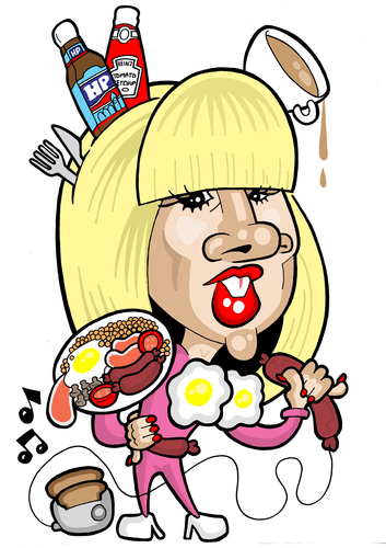 Cartoon: Lady GaGa (medium) by Ca11an tagged lady,gaga,caricature