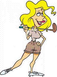 Lady Golfer Clipart #1