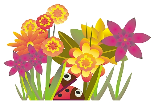 Whimsical Flower Garden with 