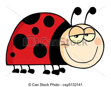 ... Ladybug Mascot Cartoon Character - Happy Ladybug Mascot.