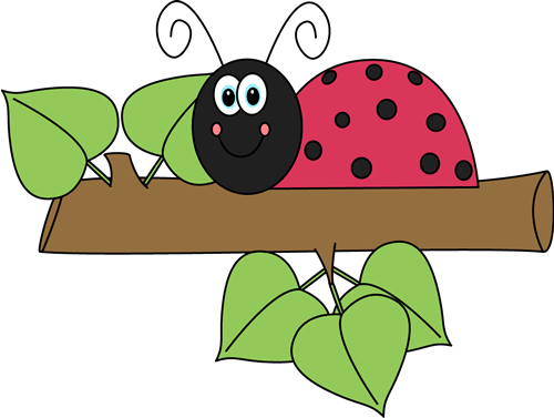 Ladybug on a Branch - Ladybug Images Clip Art