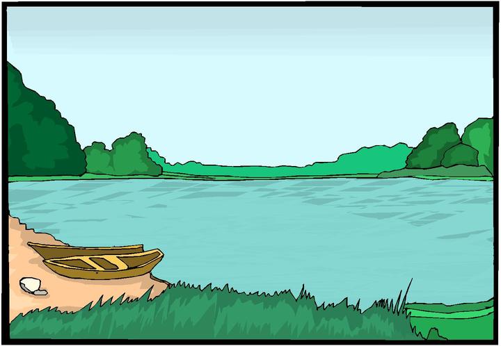 Cartoon lake clip art related