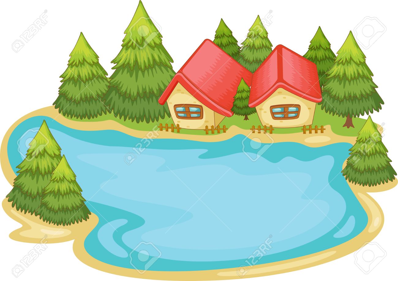 Clipart Of A Lake House 3 573 Cliparts Stock Vector And Royalty Free