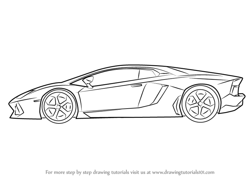 How to Draw Lamborghini Centenario Side View - DrawingTutorials101 clipartlook.com